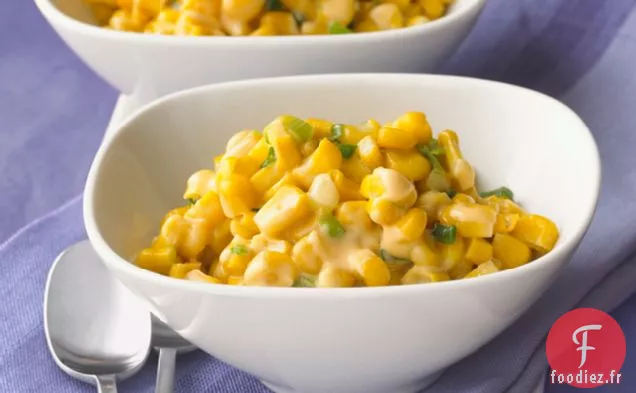 Sauté de Maïs à l'Oignon Vert au Fromage