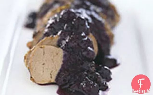 Filet de Porc Grillé avec Compote de Bleuets au Porto