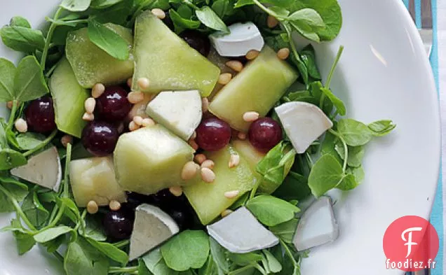 Melon, Raisins Et Fromage De Chèvre