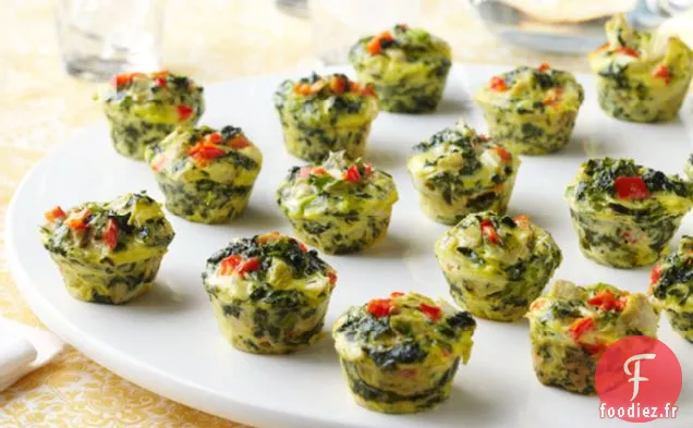 Mini Frittatas Épinards-Artichauts