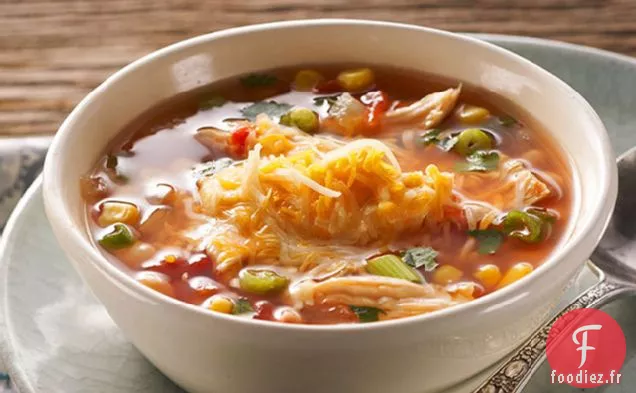 Soupe De Poulet Mexicaine Copieuse