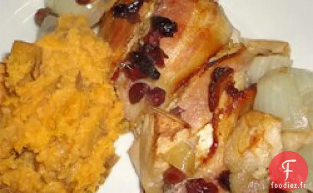 Poulet Cuit au Bacon aux Pommes