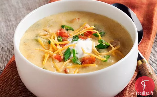 Soupe de Pommes de Terre au Four avec du Bacon