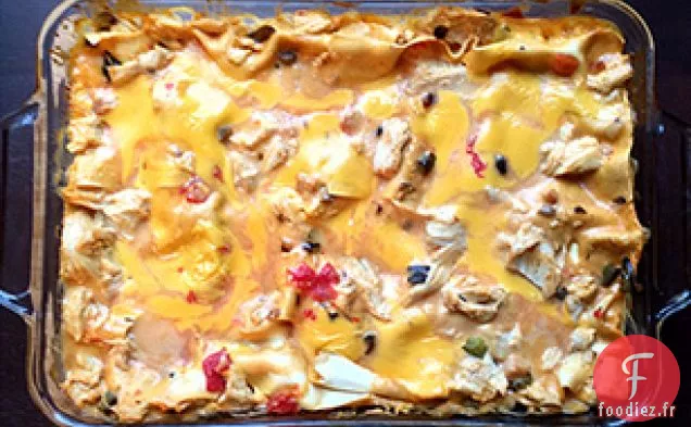 Casserole de Pâtes au Poulet au Fromage