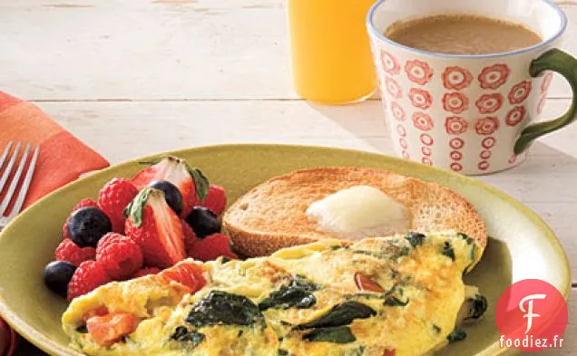 Omelette aux Épinards et au Fromage