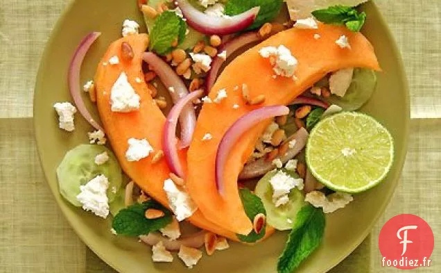 Salade De Melon Et Concombre Au Fromage Feta