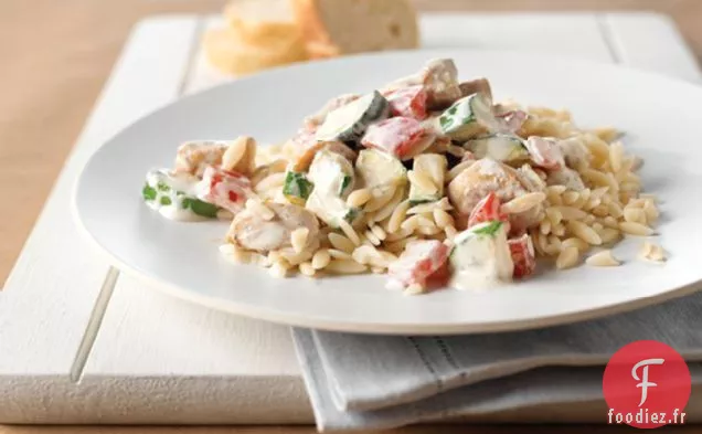 Poêle Crémeuse au Poulet Italien et à l'Orzo