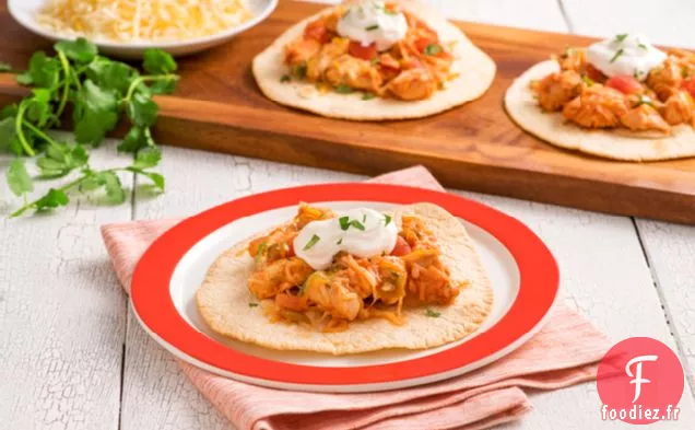Tostadas au Poulet au Fromage
