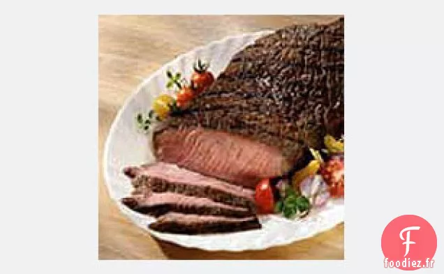 Steak Mariné aux Oignons aux Herbes