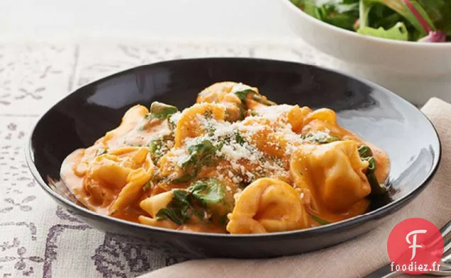 Tortellini à la Sauce Crémeuse rosé