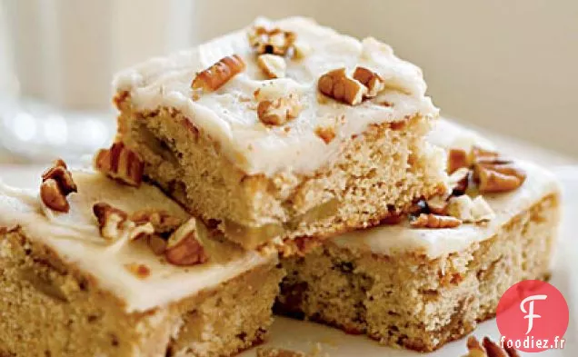 Barres de Bananes Rôties avec Glaçage au Beurre Doré et aux Pacanes