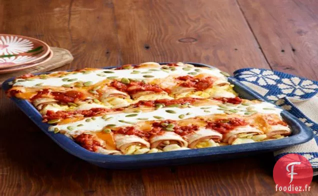 Enchiladas Crémeuses au Jambon et aux Œufs