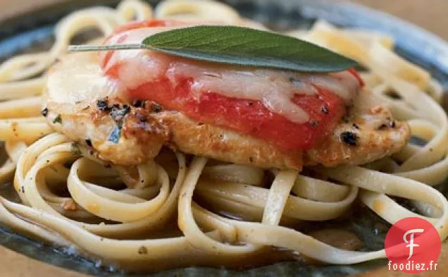 Escalopes de Dinde aux Poivrons Rôtis et Mozzarella