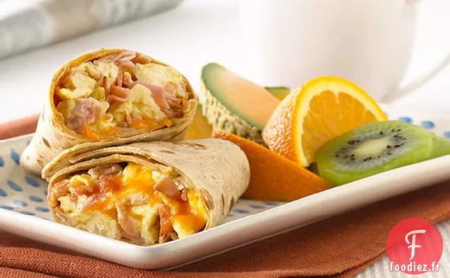 Burrito aux Œufs, Jambon et Fromage