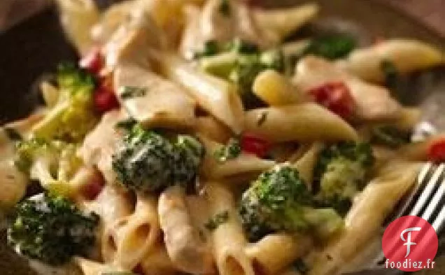 Penne de Poulet à l'Ail Rôti