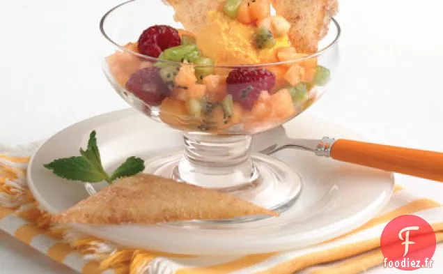 Sundaes Au Sorbet Avec Chips Au Beurre Épicées