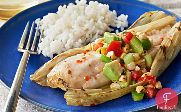Tilapia grillé avec Salsa de Maïs