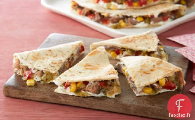 Quesadilla Crémeuse au Jalapeno et au Porc Effiloché