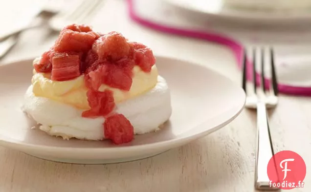 Meringues Rhubarbe - Vanille