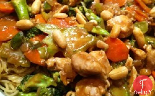 Sauté de Nouilles Thaïlandaises aux Arachides