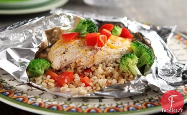 Dîner au Poulet du Sud-Ouest en Sachet de Papier d'aluminium