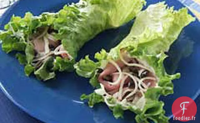 Wraps de Laitue au Jambon et au Fromage