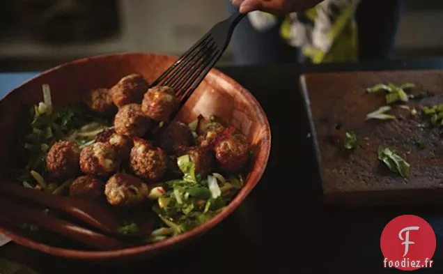 Salade Salée de Boulettes de Viande de Dinde