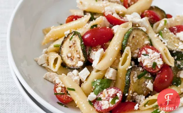 Pennette Aux Courgettes, Salata à la Ricotta et Herbes Fraîches