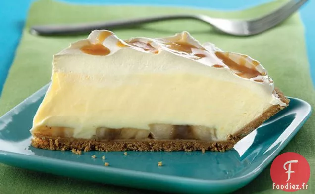 Tarte à la Crème à la Banane avec un filet de Caramel