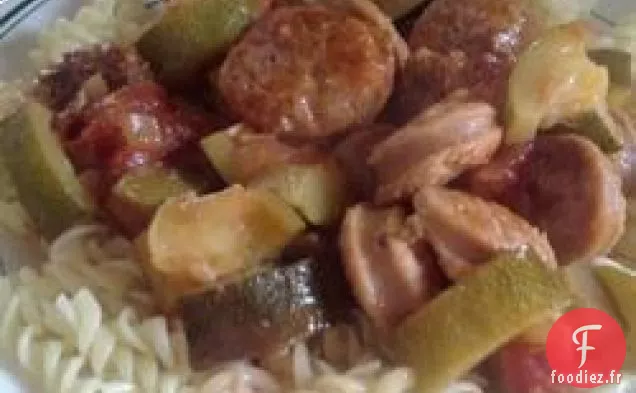 Saucisse Italienne et Courgettes
