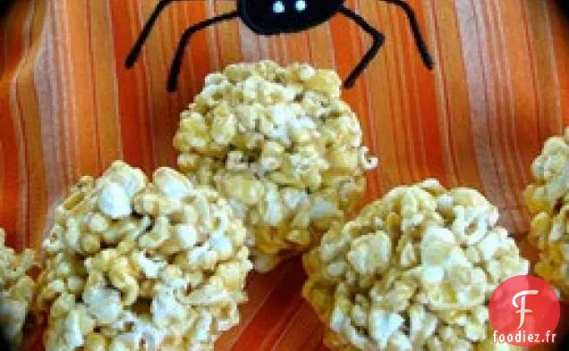 Boules de Pop-Corn au Beurre d'Arachide