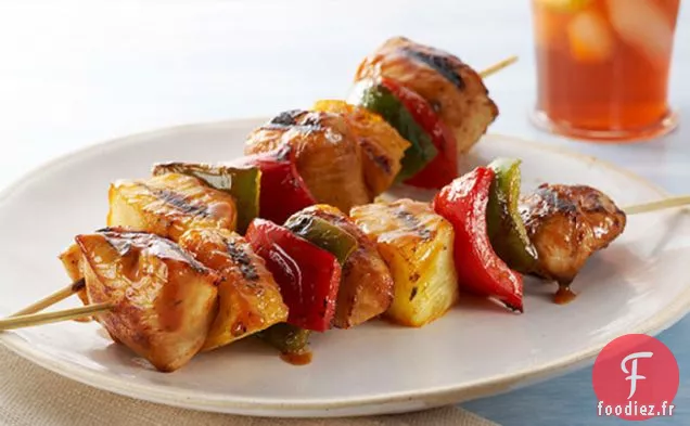 Brochettes de Poulet BBQ Sucrées