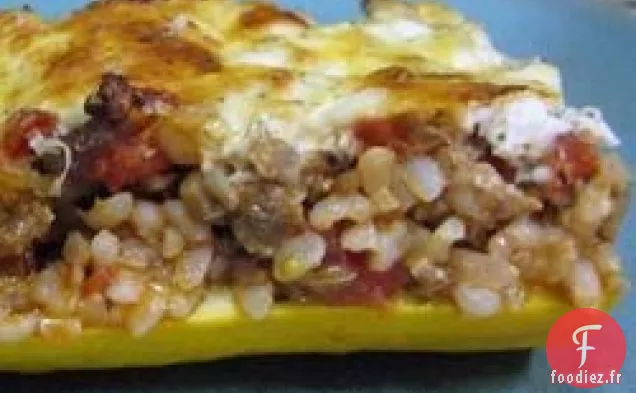 Courgettes Farcies au Fromage et à la Saucisse