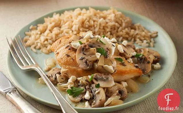 Poêle au Poulet et aux Champignons Méditerranéens