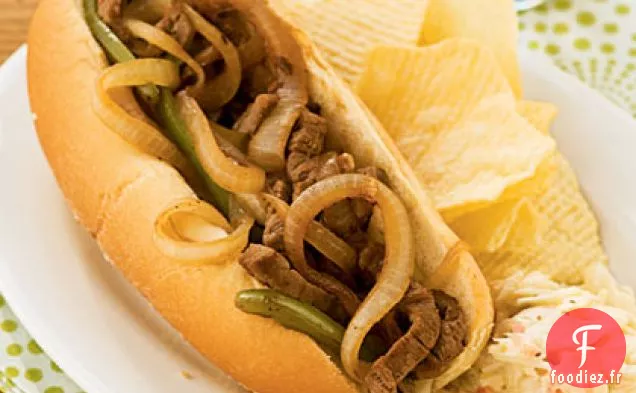 Sandwichs au Steak et au Fromage aux Champignons