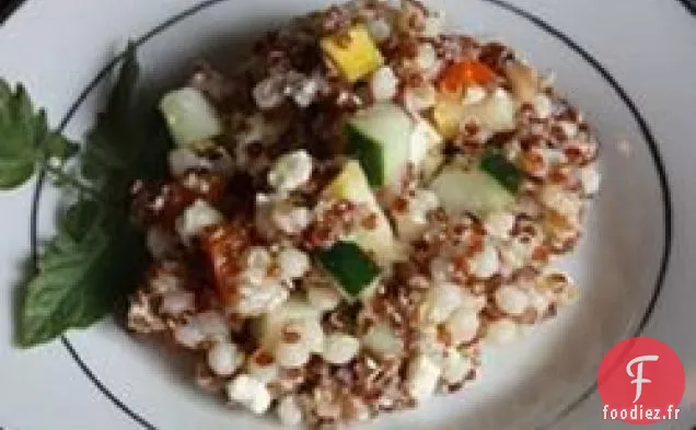 Salade de Quinoa, Couscous et Farro aux Légumes d'été