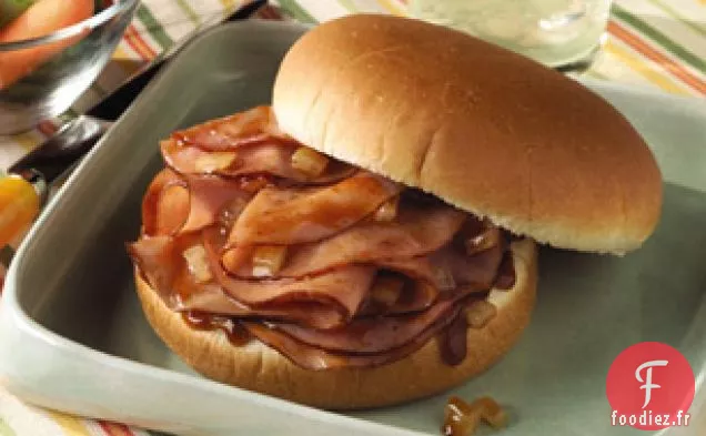 Sandwich au Jambon Rasé et au Barbecue