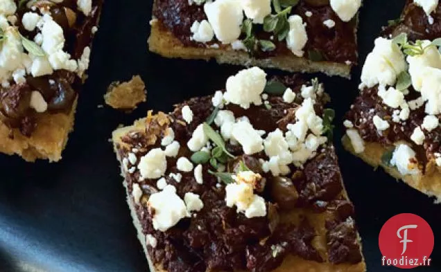 Canapés au Fromage de Chèvre Tapenade