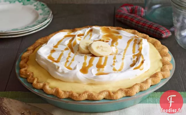 Tarte à la Crème au Caramel au Bourbon et à la Banane