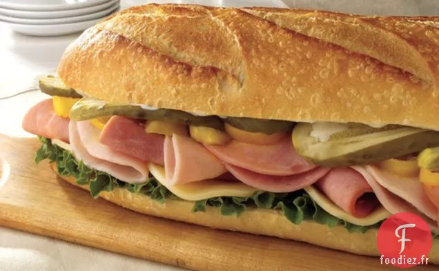 Sandwich à la Dinde et au Jambon Piquant