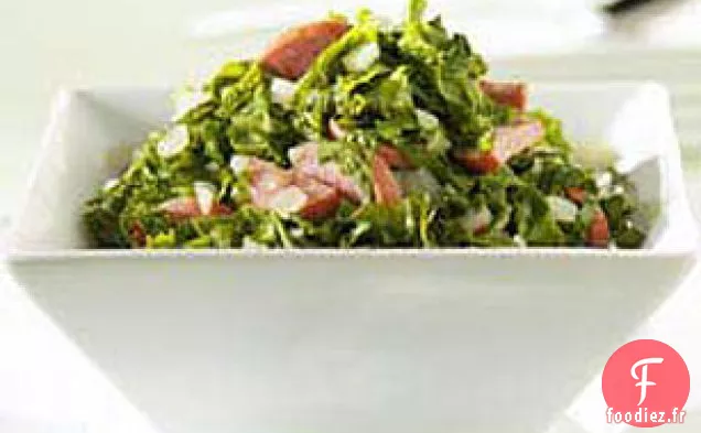 Légumes Verts Mélangés à la Saucisse de Dinde