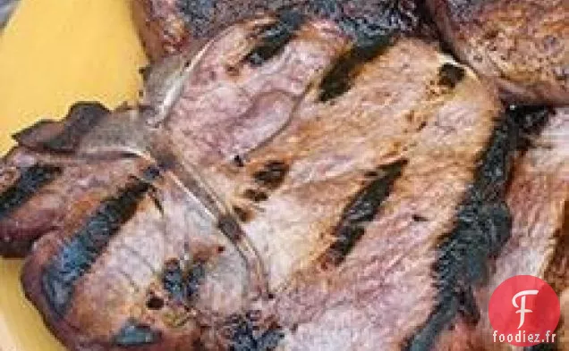 Côtelettes De Porc Grillées Au Vin