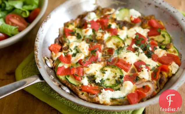 Fromage de chèvre - Frittata de courgettes