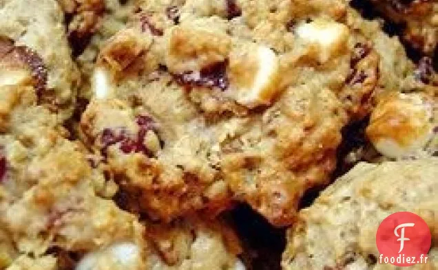 Biscuits aux Morceaux de Chocolat Blanc aux Canneberges Et à l'Avoine