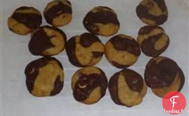 Biscuits aux pépites de chocolat marbrées