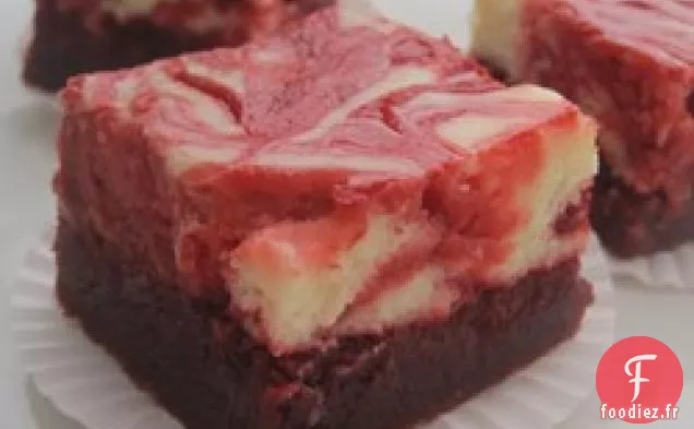 Brownies Tourbillonnants au Gâteau au Fromage Velours Rouge