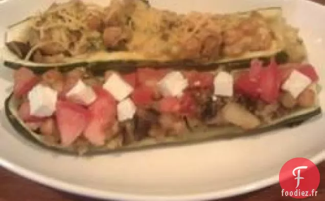 Courgettes Aux Pois Chiches Et Farce Aux Champignons