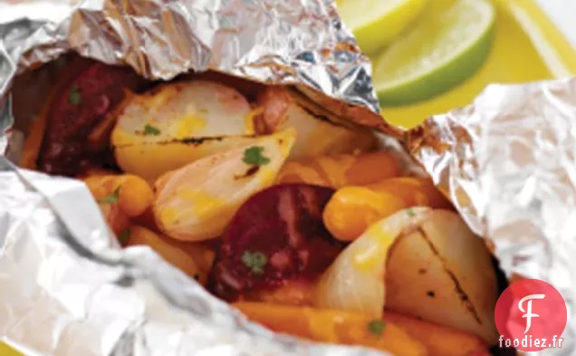 Paquets de Hobo de Légumes Grillés au Fromage