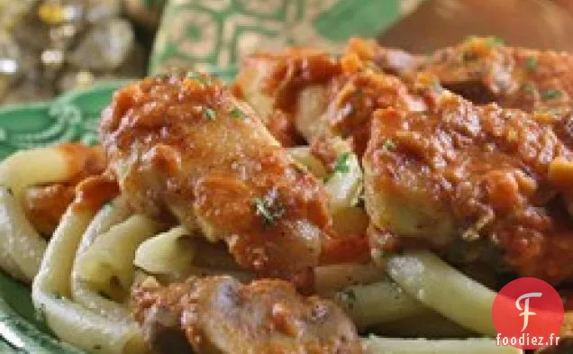 Poulet à la Crème d'Herbes à la Tomate