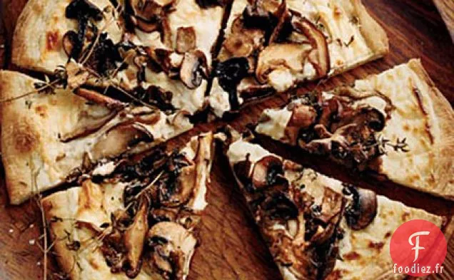 Pizzas Béchamel aux Champignons et au Fromage de Chèvre